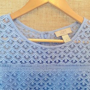Loft Periwinkle lace dress